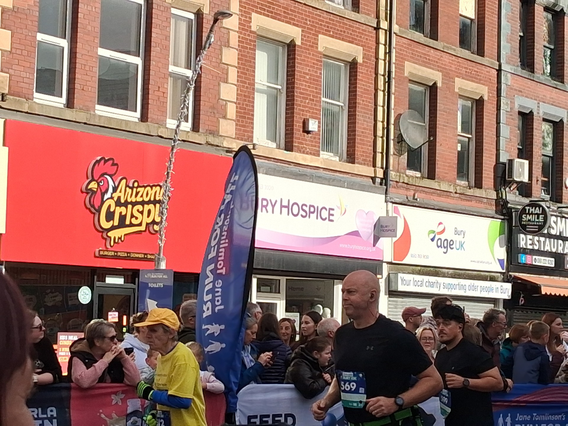 Peter: Peter looking determined while completing the Bury 10K for Bury Blind Society.